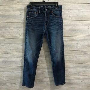 American Eagle Outfitters Men's Dark Blue Slim Jeans